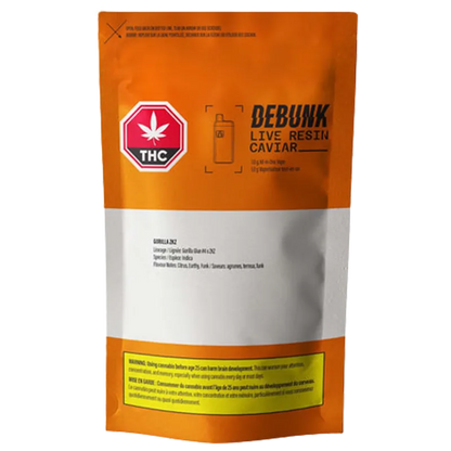 Debunk Live Resin Caviar 1 g Gorilla Zkz Blend Disposable Vape Vapes
