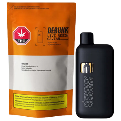 Debunk Live Resin Caviar 1 g Gorilla Zkz Blend Disposable Vape Vapes