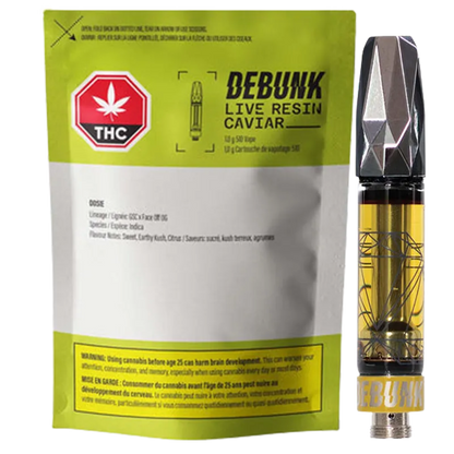 Debunk Live Resin Caviar 1 g Dosie Vape Cartridge Vapes