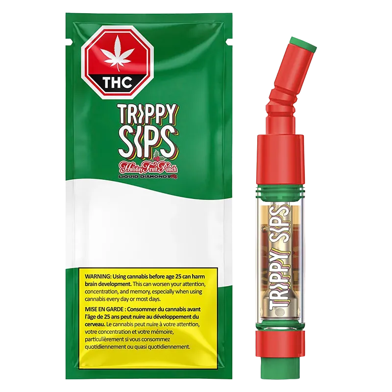 Trippy Sips 0.95 g Holiday Fruit Punch 97+ Liquid Diamond Vape Cartridge Vapes