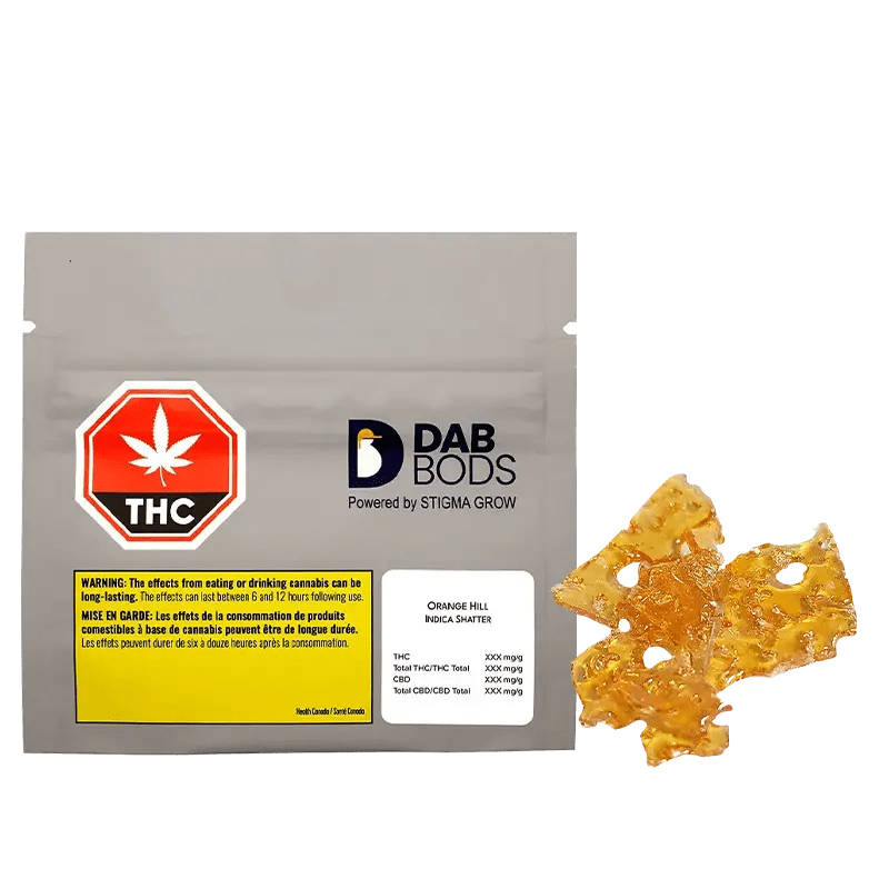 Dab Bods 1 g Orange Hill Shatter Shatter