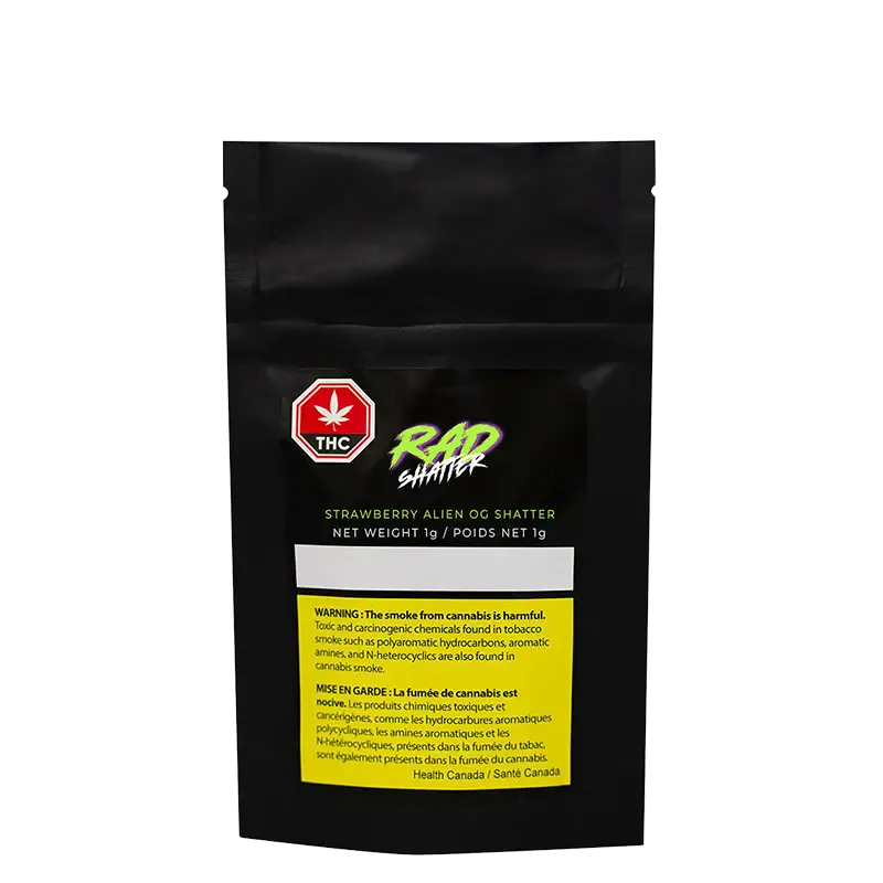 Rad 1 g Rad Strawberry Alien OG Shatter for Sale | Canna Cabana Shatter