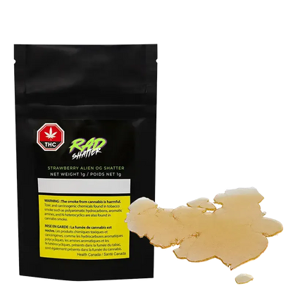 Rad 1 g Rad Strawberry Alien OG Shatter for Sale | Canna Cabana Shatter