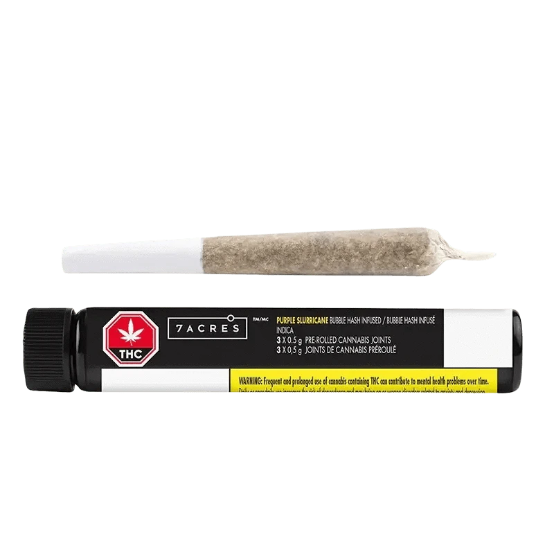 7Acres Purple Slurricane Bubble Hash Pre Rolls - 3 x 0.5g: Lowest
