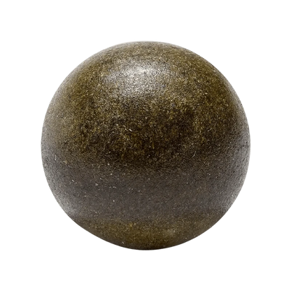 Close-up of the G Sherb Old School Traditional Hash, displaying a dark, textured block against a plain white backdrop.