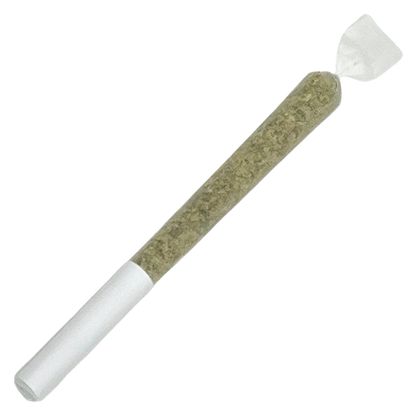 A close-up, angled view of the Slurricane Infused Pre Rolled 3 x 0.5 g pre-roll, showing its paper wrapping.