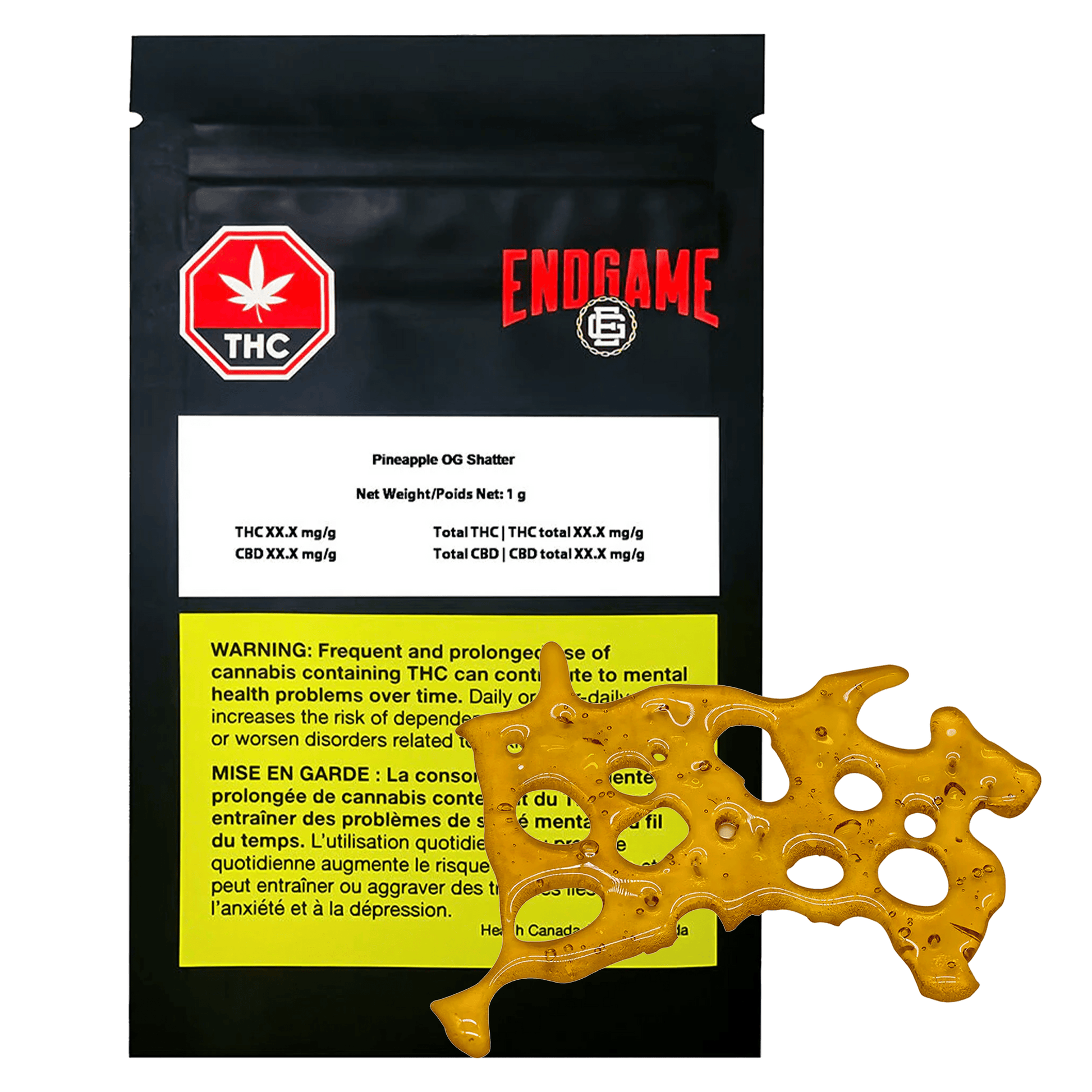 Endgame 1 g Pineapple OG Shatter Shatter