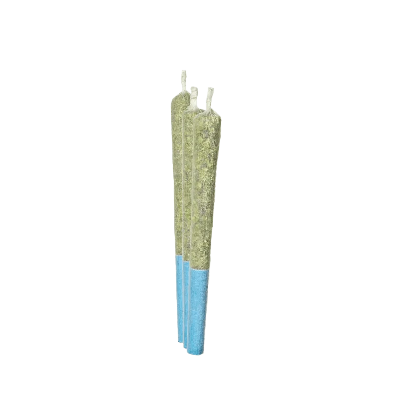 Diamond Pre Rolls Blue Raspberry Front view of the Blue Raspberry Infused Pre Rolled 3 x 0.5 g pre-rolls ...