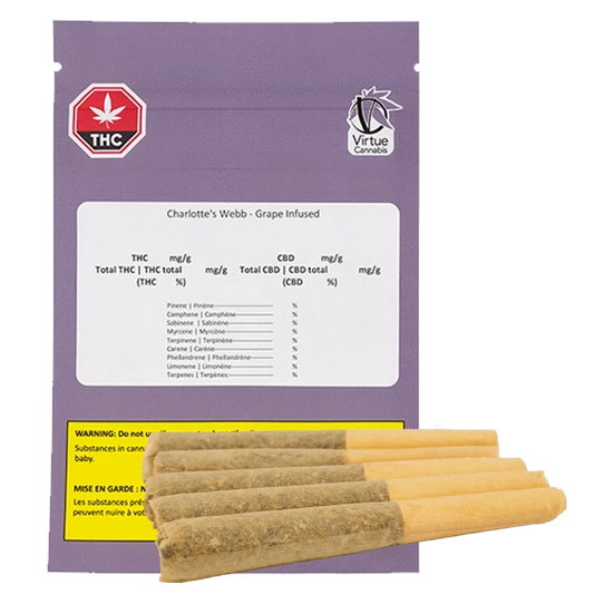 Virtue 2.5 g Charlotte's Web Infused PR 5 x 0.5 g Infused Pre-Rolls