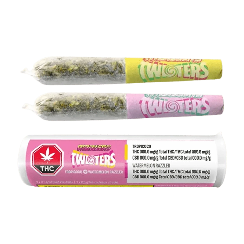 RIZAPmuscle ストロベリー味　2箱セット Rizzlers Twisters Tropicoco Watermelon Infused Pre-Rolls: Lowest