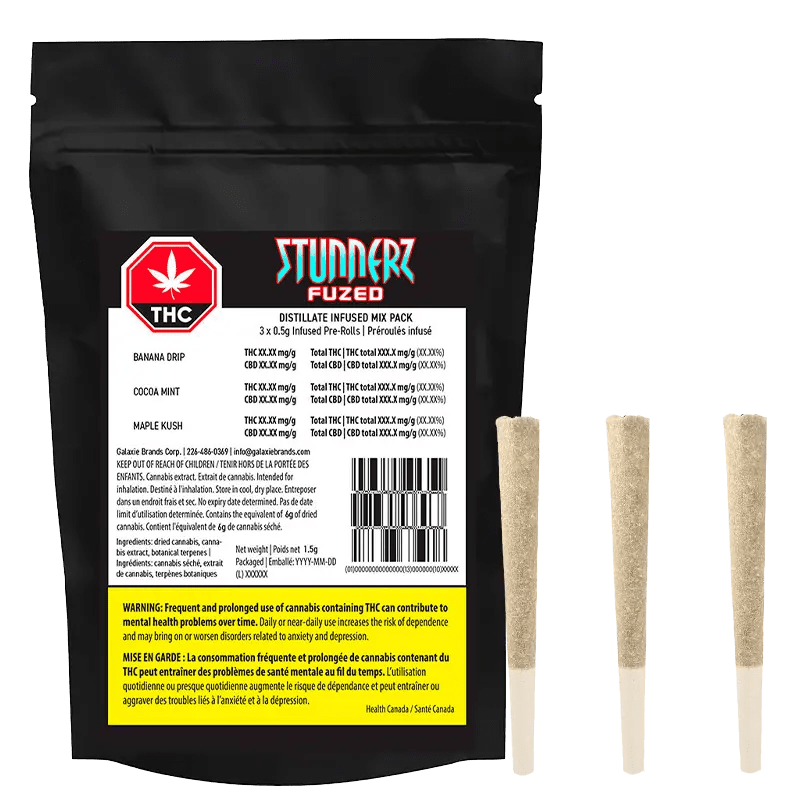 Stunnerz Fuzed 3 x 0.5 g Infused Pre-Rolls