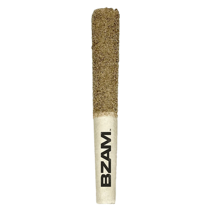 A close-up view of the Blue Dragon Terp Infused Pre Rolled 3 x 0.5 g, showing a tightly rolled, textured product against a neutral background.