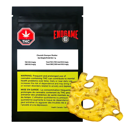 Endgame 1 g Endgame Cheetah Stomper Shatter - High THC Indica 1g Shatter