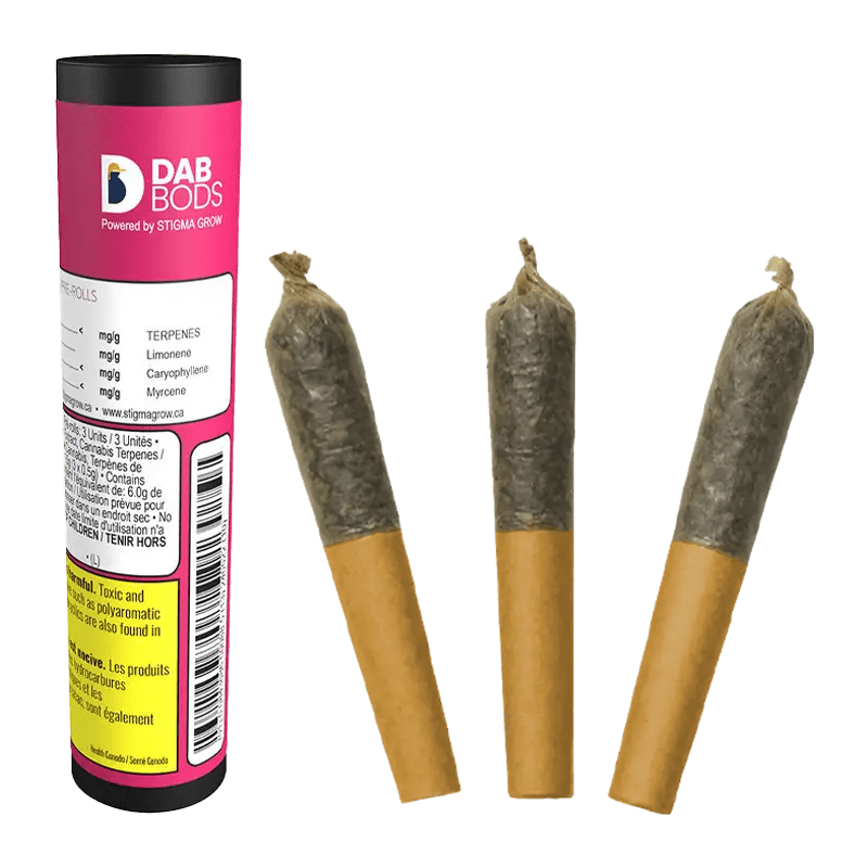 Dab Bods 1.5 g Hawaiian Plushers Dbl Infused PR 3 x 0.5 g Infused Pre-Rolls