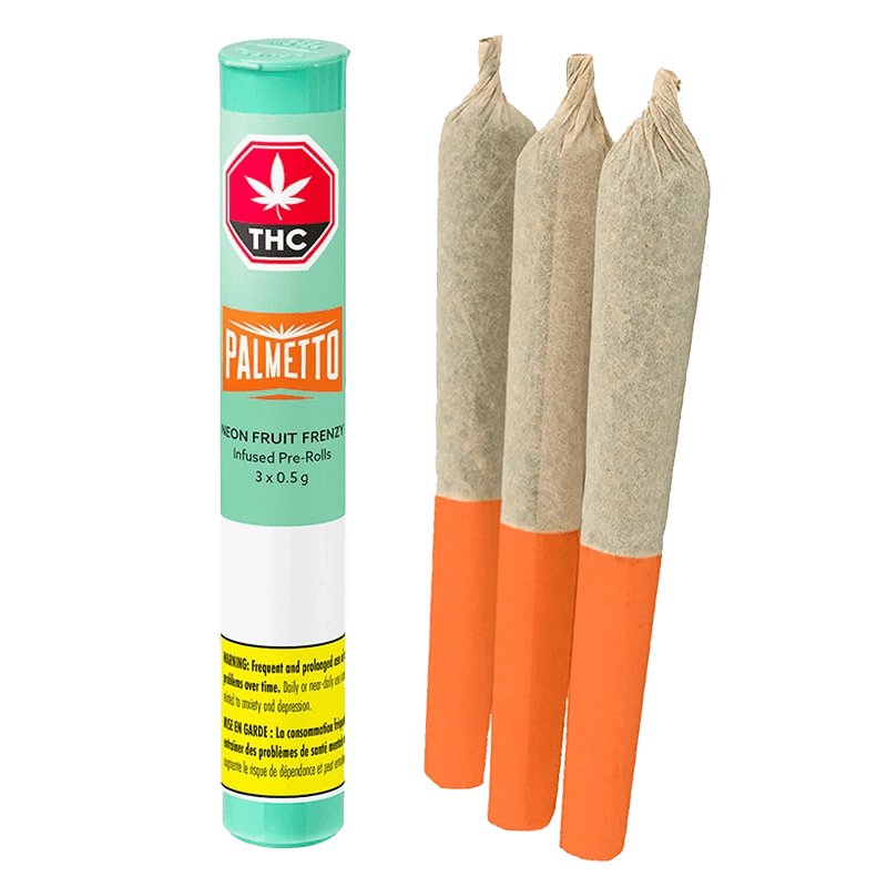 Palmetto 1.5 g Neon Fruit Frenzy Infused PR 3 x 0.5 g Infused Pre-Rolls