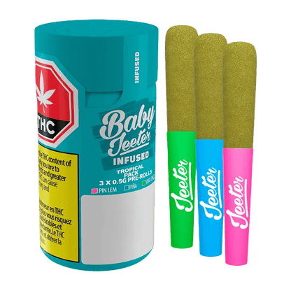 Jeeter 1.5 g Baby Jeeter Tropical Pack Infused PR 3 x 0.5 g Pre-Rolls