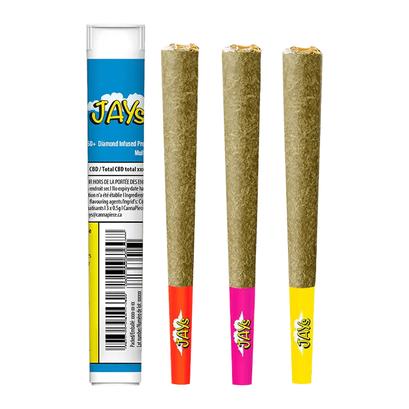 JAYS 1.5 g High Potency 50+ Diamond Multi Pack Infused PR 3 x 0.5 g Pre-Rolls