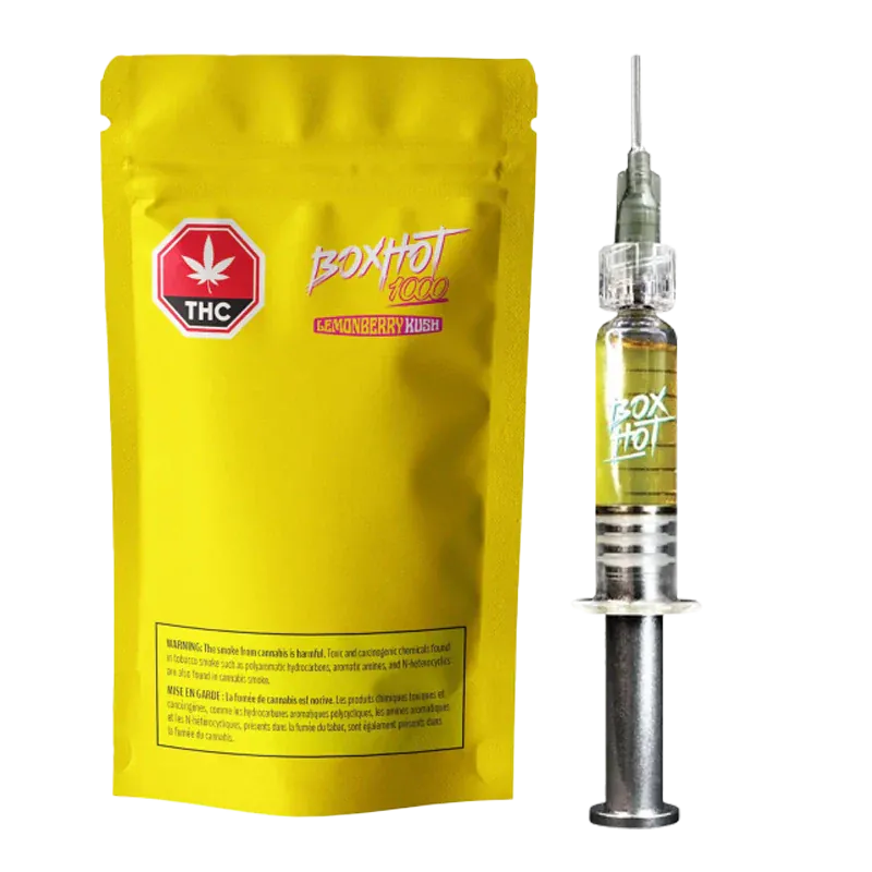 BoxHot 1.2 g BoxHot Lemonberry Kush Indica Cannabis Distillate 1.2g Concentrates