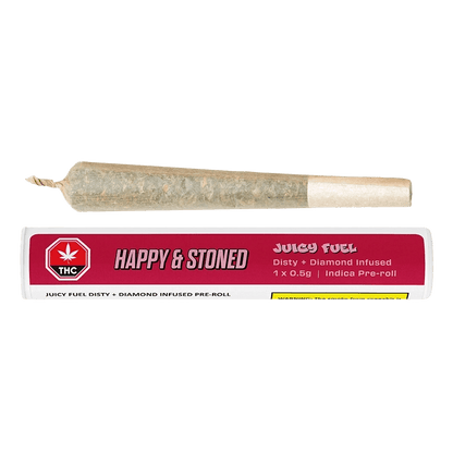 Happy&Stoned 0.5 g Juicy Fuel Disty + Diamonds Infused PR 1 x 0.5 g Pre-Rolls