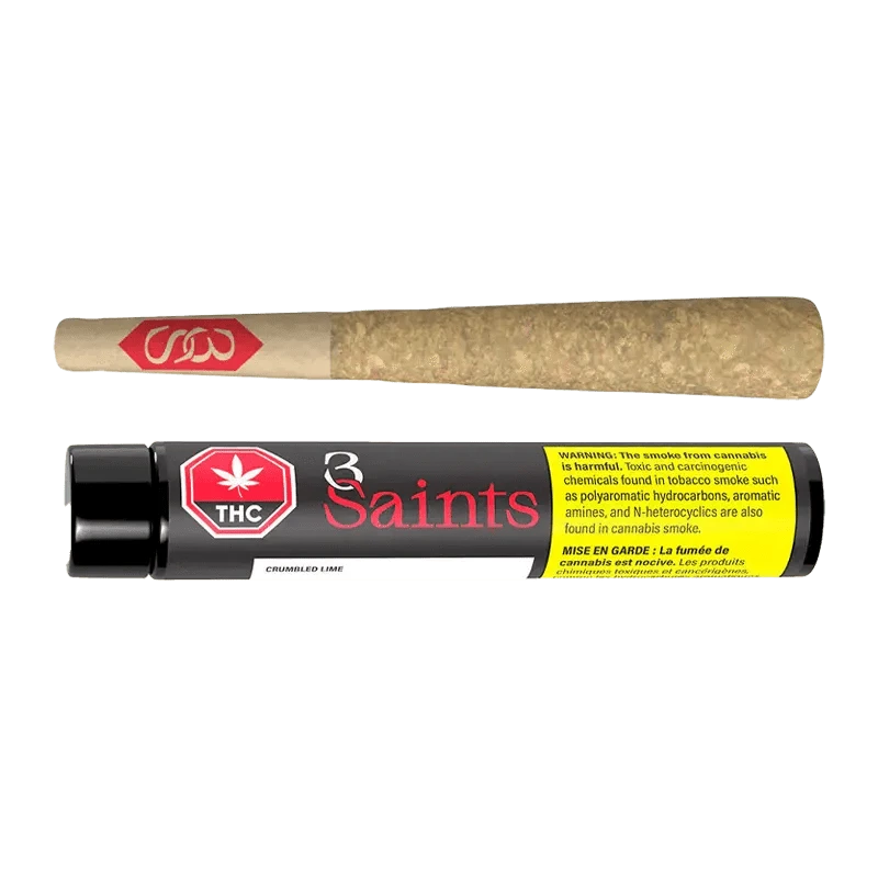 3Saints 0.6 g Crumbled Lime Hash Infused PR 1 x 0.6 g Pre-Rolls