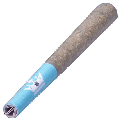 Close-up of the Crystal Multipack Infused Pre Rolled 8 x 0.5 g pre-rolls, displaying a colorful label on a white background.