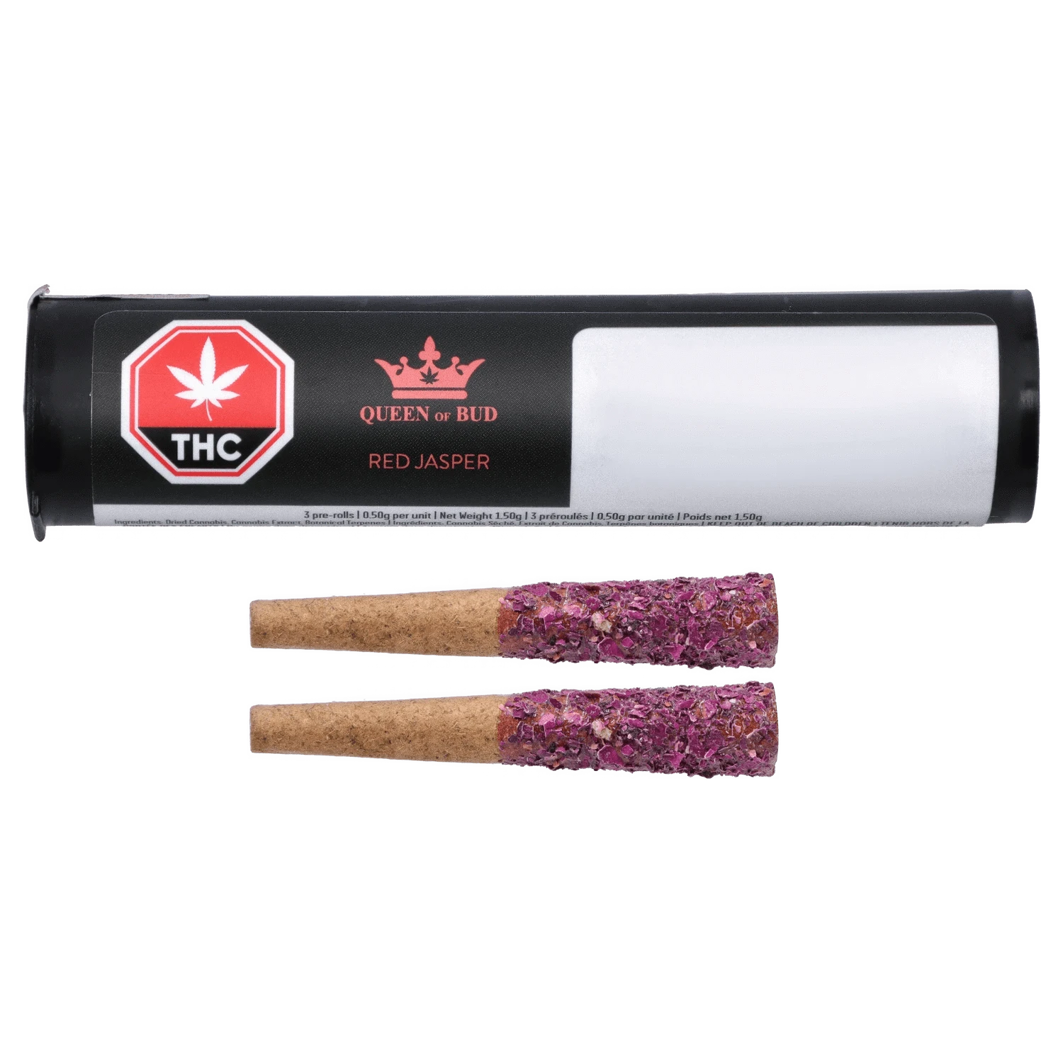 Queen Of Bud 2 g Queen of Bud Red Jasper Rose Diamond Infused 2x1g Hybrid Pre-Rolls