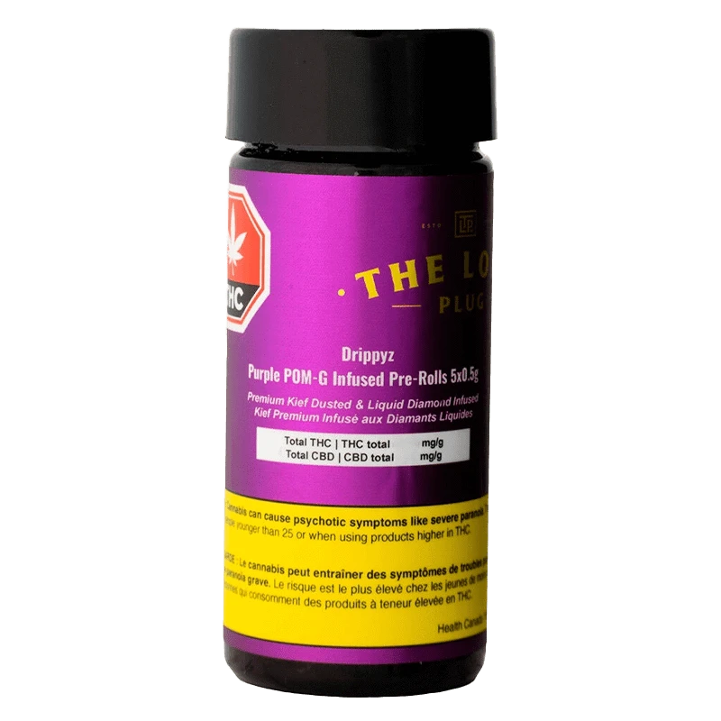 The Loud Plug 2.5 g Drippyz Purple Pom-G Infused PR 5 x 0.5 g Pre-Rolls