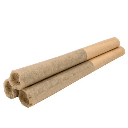 A close-up of the Ice Burn Bubble Hash Infused Pre Rolled 3 x 0.5 g, showing the three small, rolled hash sticks against a white background.