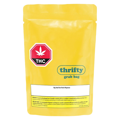 Front view of the Big Steal Live Resin Dispenser with a bold, graphic design on a black background.