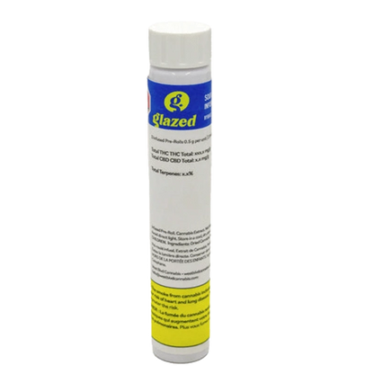 Front view of the Sour Dubb Rosin Infused Pre Rolled 3 x 0.5 g package with text labels, illuminated against a plain white background.