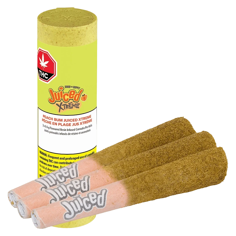 Juiced Xtreme Peach Bum Resin Infused PR 3 x 0.6 g: Lowest Price | Canna  Cabana