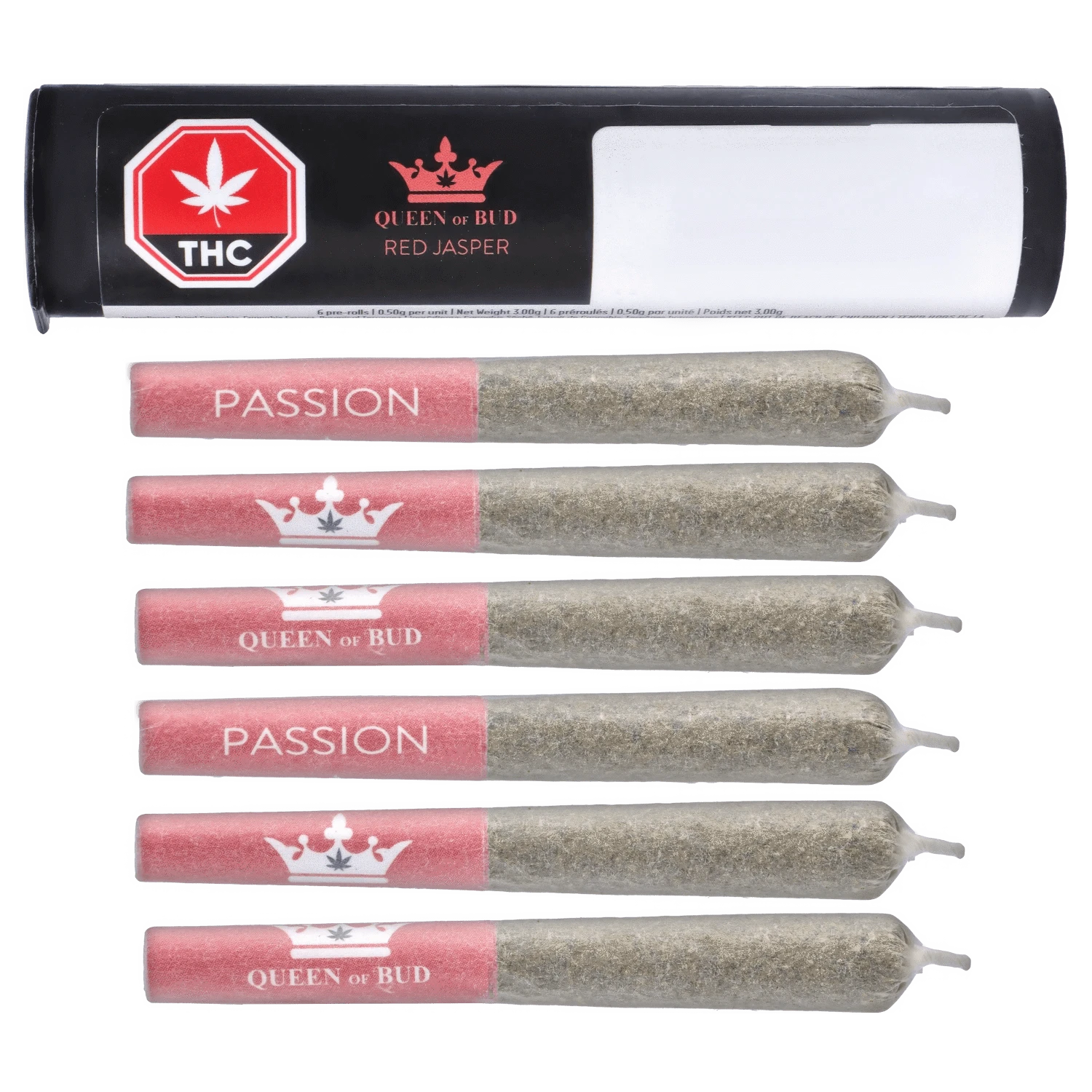 Queen Of Bud 3 g Red Jasper Infused PR 6 x 0.5 g Infused Pre-Rolls