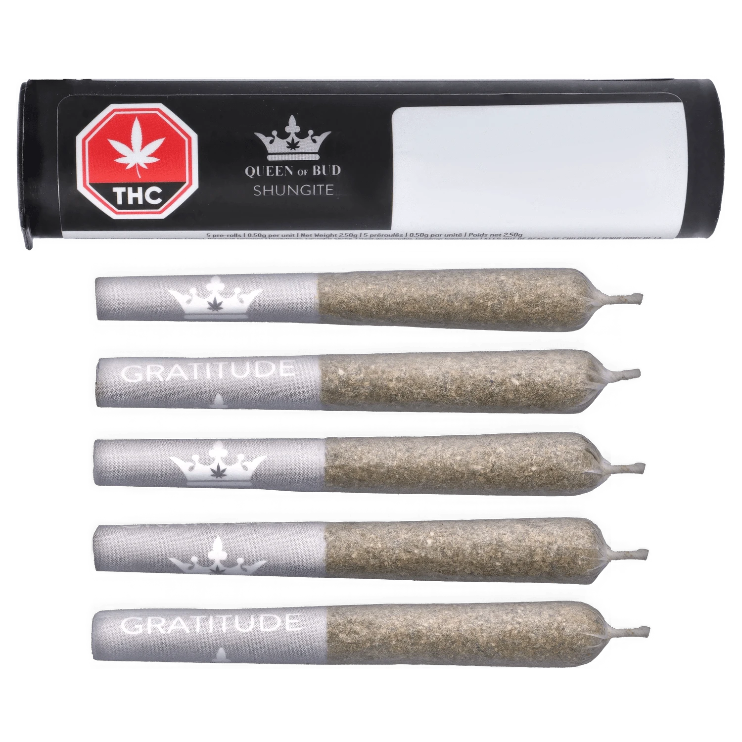 Queen Of Bud 2.5 g Shungite Earl Grey Ice Cream Liquid Diamond Infused PR 5 x 0.5 g Infused Pre-Rolls