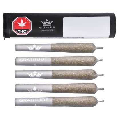 Queen Of Bud 2.5 g Shungite Earl Grey Ice Cream Liquid Diamond Infused PR 5 x 0.5 g Infused Pre-Rolls