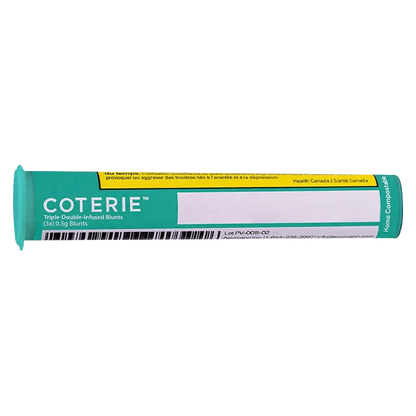 A close-up of Triple-Double-Infused Blunts Pre Rolled 3 x 0.5 g packaging with bold branding against a plain white background.
