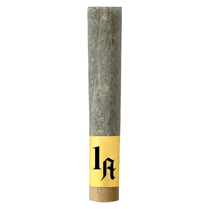 A close-up, front view of the Hash Hole Infused Pre Rolled 2 x 1 g, featuring a vertically oriented, textured exterior.