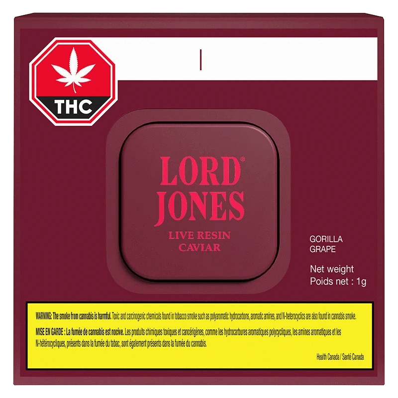 Lord Jones 1 g Gorilla Grape Live Resin Infused PR 1 x 1 g Pre-Rolls