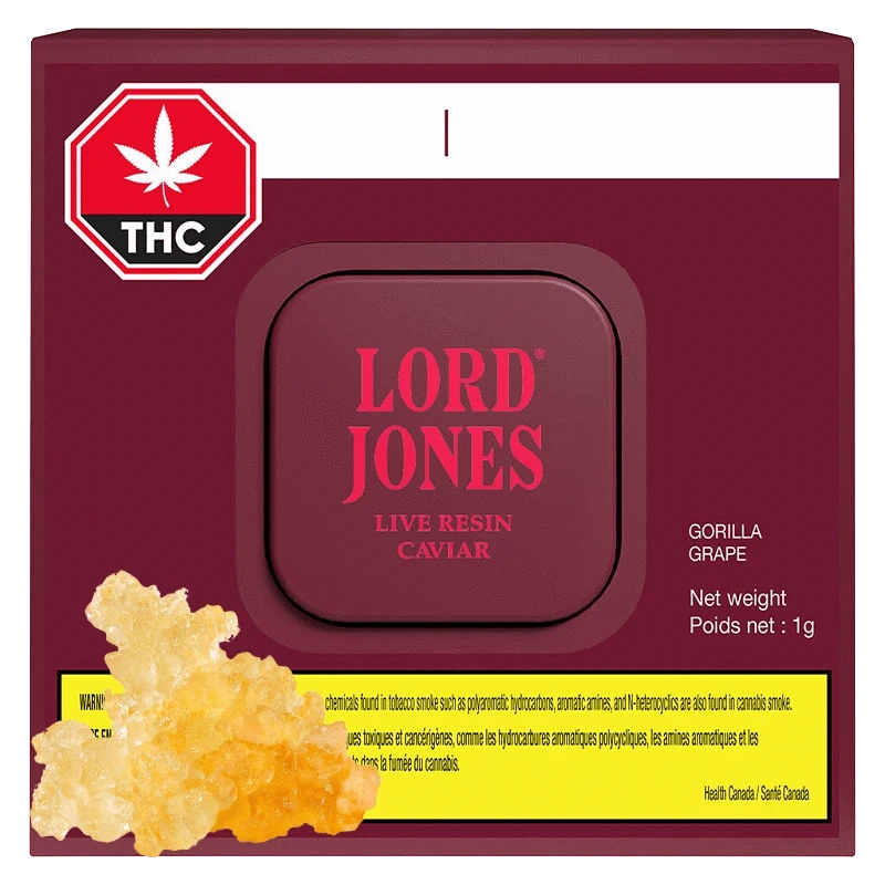 Lord Jones 1 g Gorilla Grape Live Resin Infused PR 1 x 1 g Pre-Rolls