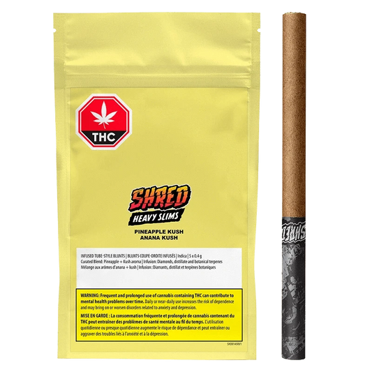 Shred 2 g Pineapple Kush Heavy Slims Infused PR 5 x 0.4 g Infused Pre-Rolls