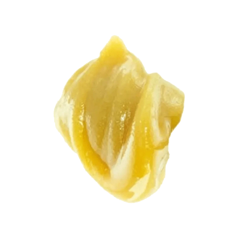 Close-up of golden Acapulco Gold Live Rosin with a smooth, viscous texture, captured in soft lighting.