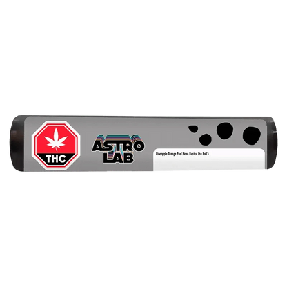Front view of the Pineapple Orange Peel Moon Dusted Infused Pre Rolled 5 x 0.5 g, displaying its branded packaging against a plain white background.