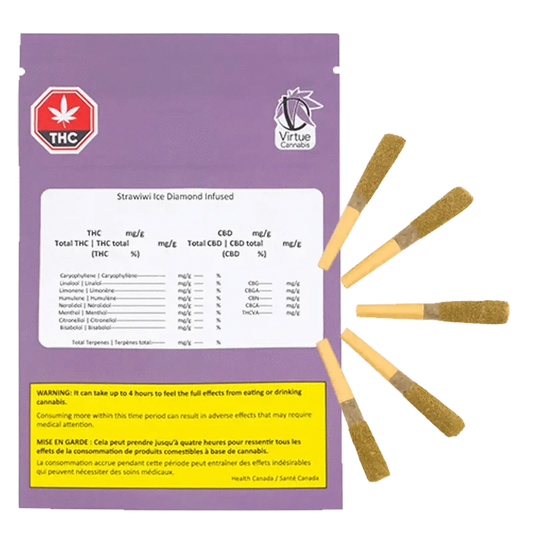 Virtue 2.5 g Strawiwi Diamond Infused PR 5 x 0.5 g Infused Pre-Rolls