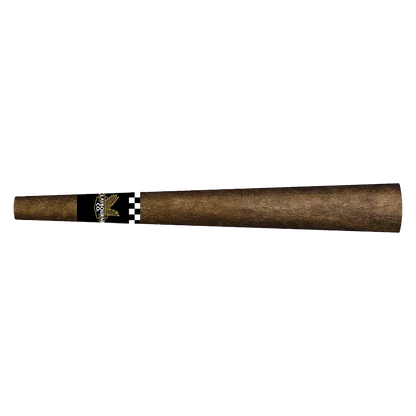 Side-on view of a single Blue Dream Liquid Diamond Infused Blunt 1 x 1.25 g showing its tapered brown paper and black-and-white branded band near the mouthpiece