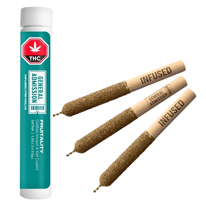 General Admission 1.5  g Fruitality Distillate Infused PR 3 x 0.5 g Pre-Rolls