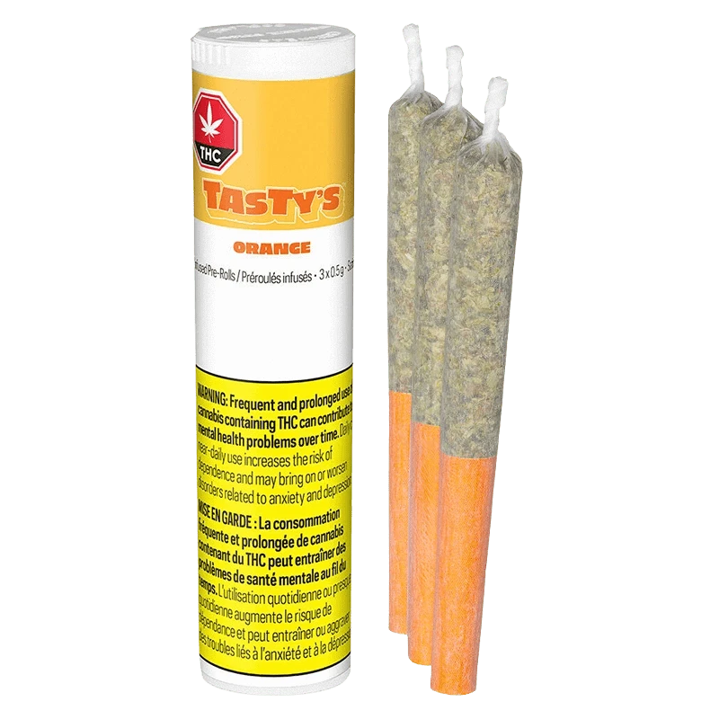 Tasty's 1.5 g Orange Diamond Infused PR 3 x 0.5 g Pre-Rolls