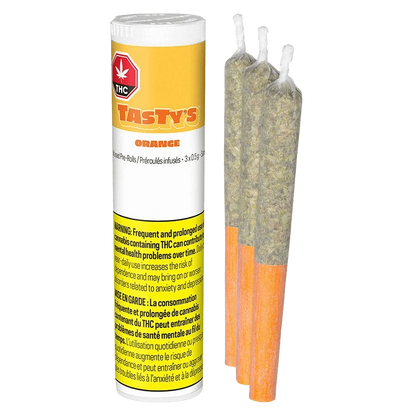 Tasty's 1.5 g Orange Diamond Infused PR 3 x 0.5 g Pre-Rolls