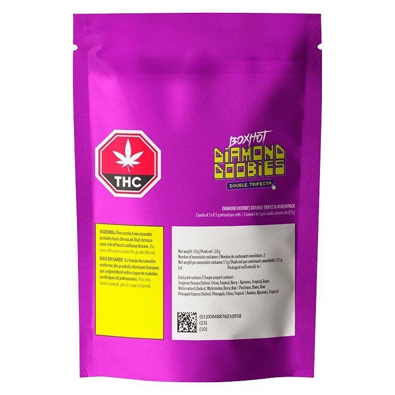 BoxHot 3 g Diamond Doobies Double Trifecta Mixer Pack Infused PR 6 x 0.5 g Pre-Rolls