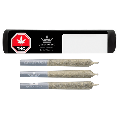 Queen Of Bud 1.5 g Princess Cut Shungite Infused PR 3 x 0.5 g Pre-Rolls