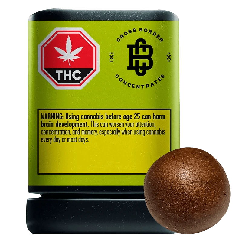 Cross Border Concentrates 1 g Live Solventless Temple Ball Hash Concentrates
