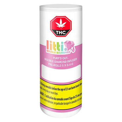 LITTI 2 g Purp'd Out Double Diamond Infused PR 5 x 0.4 g Pre-Rolls